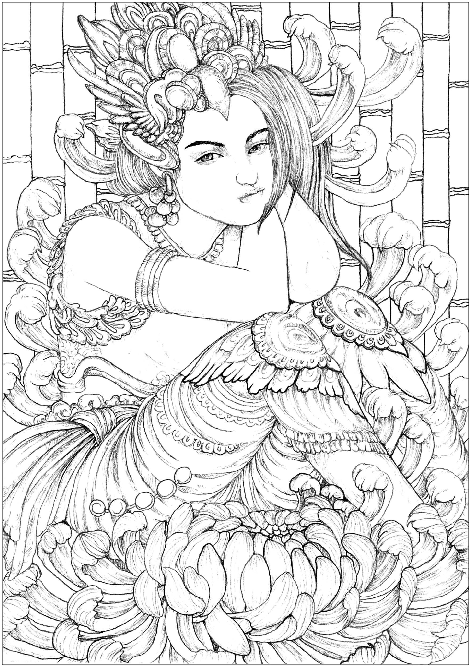 Woman Coloring Pages For Adults