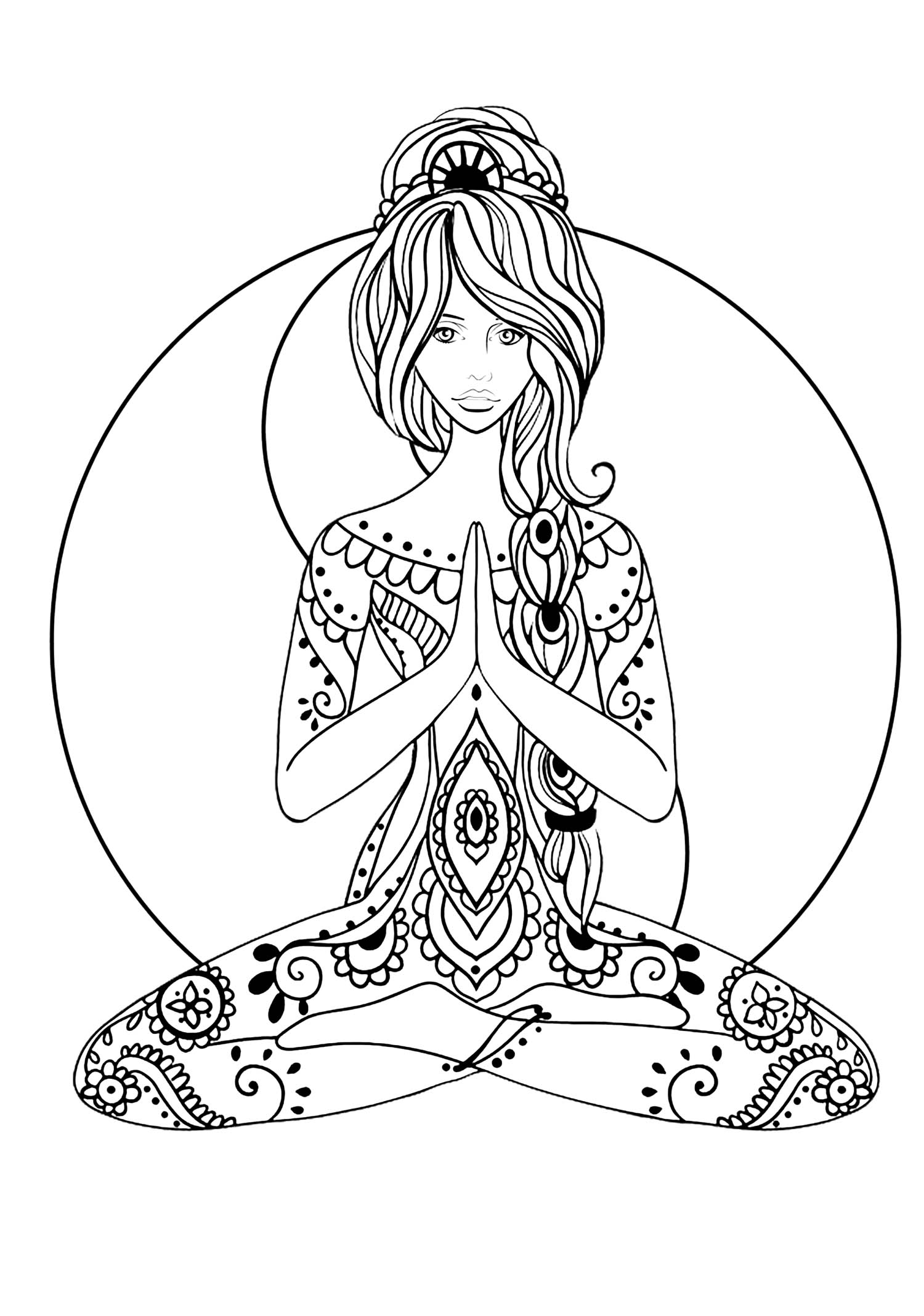 yoga coloring pages halloween free - photo #8