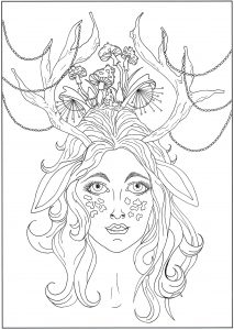 Coloring Lady doe by Mimieve
