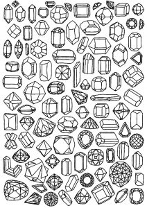 Coloring adult zen anti stress to print diamonds