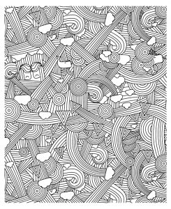 Coloring adult zen anti stress to print rainbows