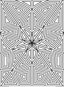 Coloring maze zen flowers