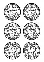 Anti-stress coloring created from a small modern stained-glass window (Anti-stress / Zen Coloring Page)