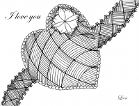 Beautiful heart (Anti-stress / Zen Coloring Page)