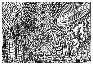 Original creation entitled "Other thing" (Anti-stress / Zen Coloring Page)