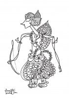 Coloring adult javanese doll 3