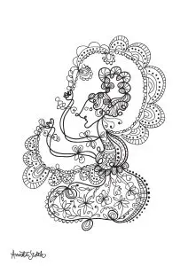 Doll in arabesques and lace