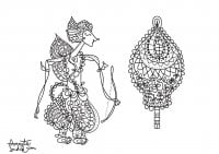 coloring-adult-javanese-doll-6 (Anti-stress / Zen Coloring Page)