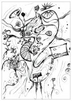 On the thread of life (Anti-stress / Zen Coloring Page)