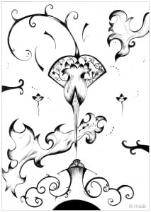 Opened Book (Anti-stress / Zen Coloring Page)