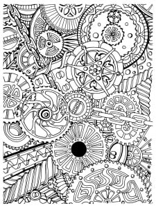 Mechanisms (Anti-stress / Zen Coloring Page)