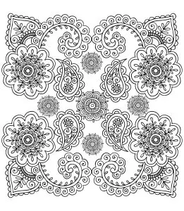 Floral arabesques and paisley patterns