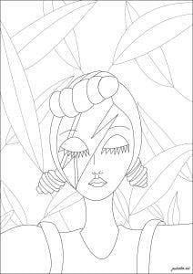 The Bowie Girl (Anti-stress / Zen Coloring Page)