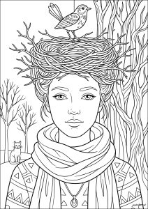 Natural fusion between woman and nature