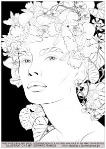 Illustration from the book Colorism - Beauty & Nature by Edward Ramos - 11 (Anti-stress / Zen Coloring Page)
