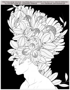 Illustration from the book Colorism - Beauty & Nature by Edward Ramos - 12 (Anti-stress / Zen Coloring Page)