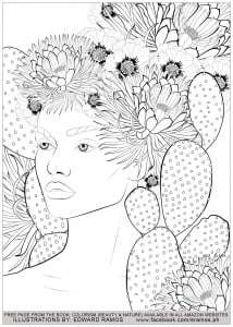 Illustration from the book Colorism - Beauty & Nature by Edward Ramos - 13 (Anti-stress / Zen Coloring Page)