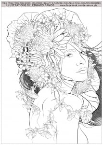 Illustration from the book Colorism - Beauty & Nature by Edward Ramos - 1 (Anti-stress / Zen Coloring Page)