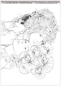 Illustration from the book Colorism - Beauty & Nature by Edward Ramos - 4 (Anti-stress / Zen Coloring Page)