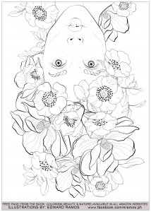 Illustration from the book Colorism - Beauty & Nature by Edward Ramos - 9 (Anti-stress / Zen Coloring Page)