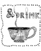 Drink Coffee (Anti-stress / Zen Coloring Page)