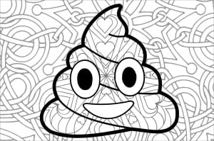 Coloring emotji poop