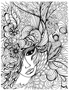 Hidden face (Anti-stress / Zen Coloring Page)