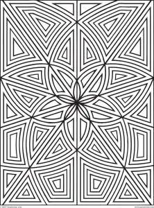 A symmetrical maze to color