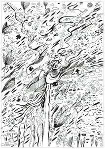 Flow (Anti-stress / Zen Coloring Page)