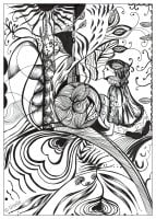 Reflection of love (Anti-stress / Zen Coloring Page)
