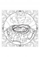 A volcano in eruption soon ? (Anti-stress / Zen Coloring Page)