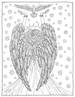 Coloring page angel of liberty by deborah muller