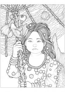 Coloring page little girl mardel rubio