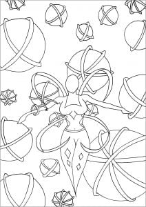 Space girl (Anti-stress / Zen Coloring Page)