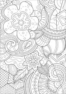 Whimsical Background (Anti-stress / Zen Coloring Page)