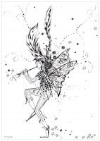 Announcing winter (Anti-stress / Zen Coloring Page)
