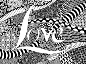 coloring-zen-and-love (Anti-stress / Zen Coloring Page)