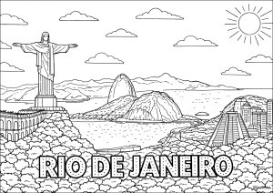 Panorama of rio de janeiro and its iconic monuments