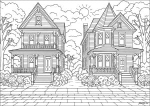 Majestic victiorian houses