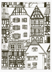 coloring-house-style-alsace-france