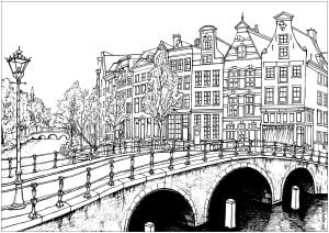 Amsterdam Houses And Bridges
