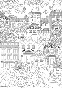 Simple Town And Beautiful Houses
