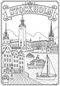 Stockholm, the capital of Sweden, and its waterfront