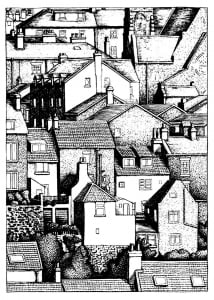 Roofs : a magnificient coloring ! (Architecture, countries and cities Coloring Page)