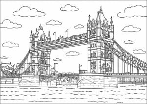 London Bridge, London (United Kingdom) (Architecture, countries and cities Coloring Page)