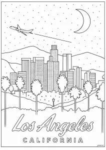 Los Angeles: buildings and hills