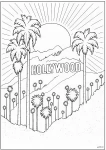 Hollywood in Los Angeles, and its famous hill