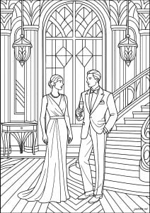 Elegant gathering in a majestic hall