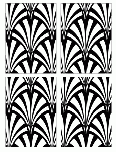 Printable Art Deco Coloring Page for adults : Motif-art-deco