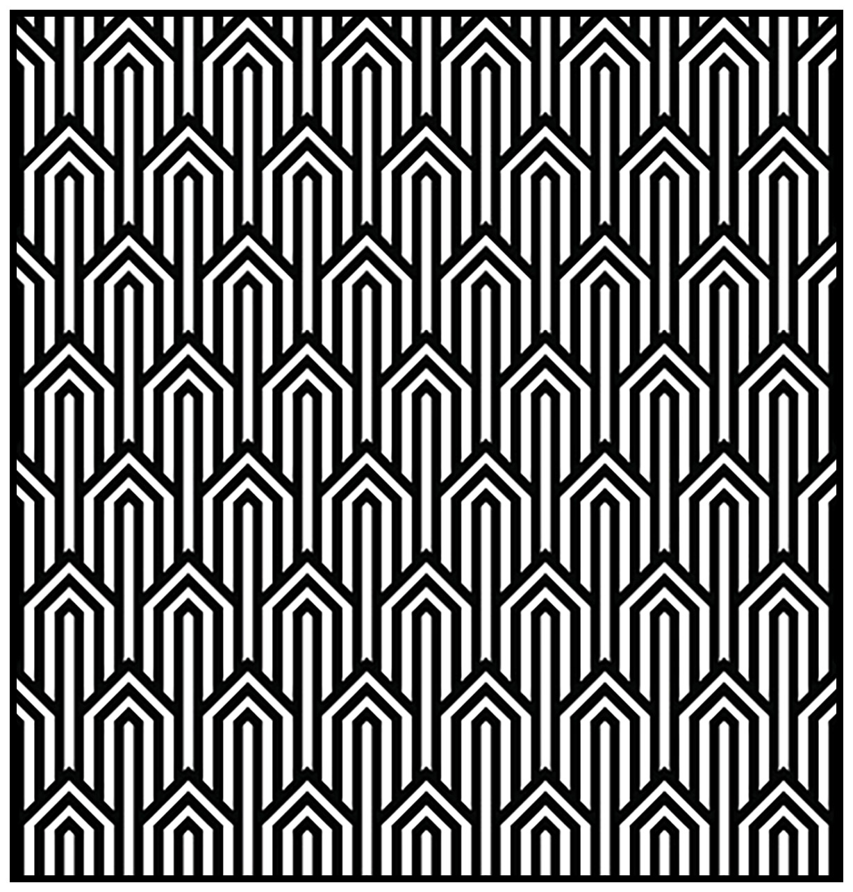 Art Deco pattern Adult coloring page - Style n°1